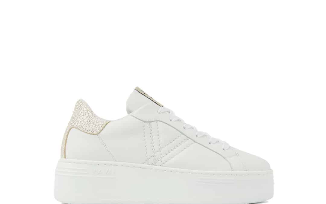 VIA VAI- 62051 – isa layne wit leer sneaker