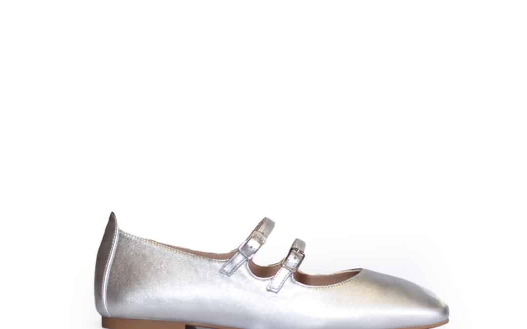 Unisa – Berley Zilver leer ballerina