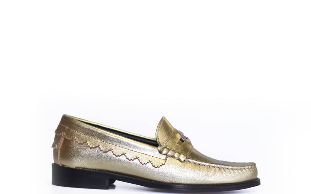 Toral – Coin goud metallic leer instapper