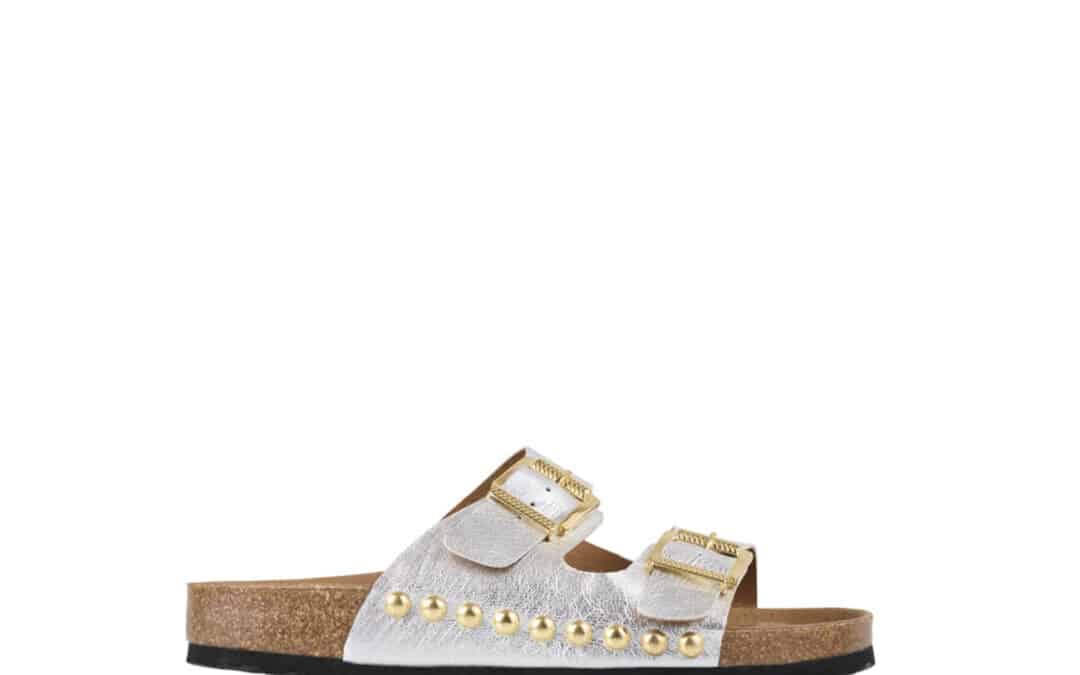 DWRS – Malibu zilver leer slipper