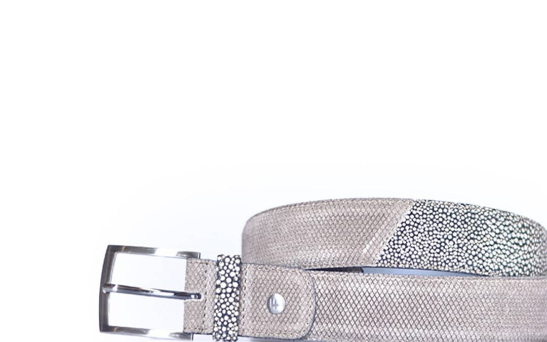 van Bommel – De belter 25.59 Taupe suede print ceintuur