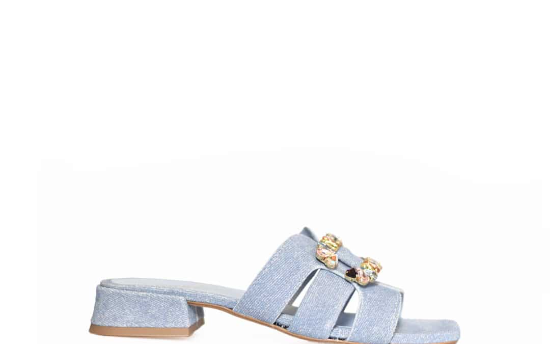 Antonio Paolo – Idra jeans blauw suede slippers