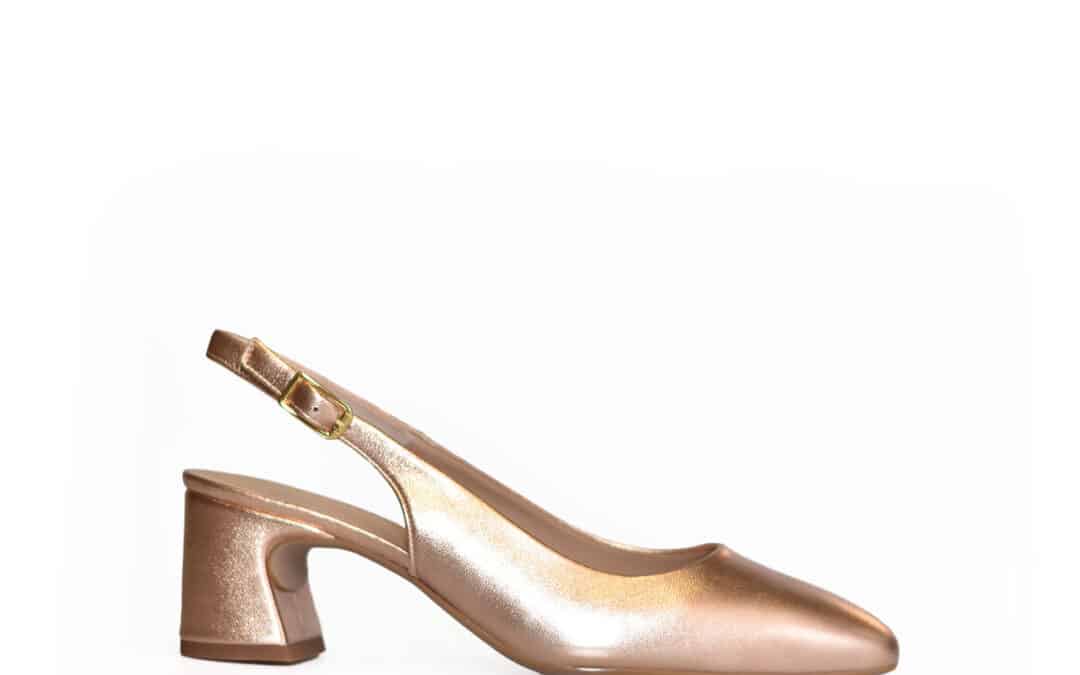 Unisa – Lainer Rosé (ballet) metallic slingback pump