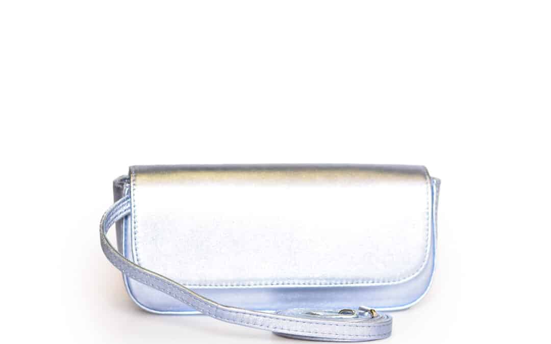 Unisa – Zdreamin lichtblauw (cyanus) metallic leer tas