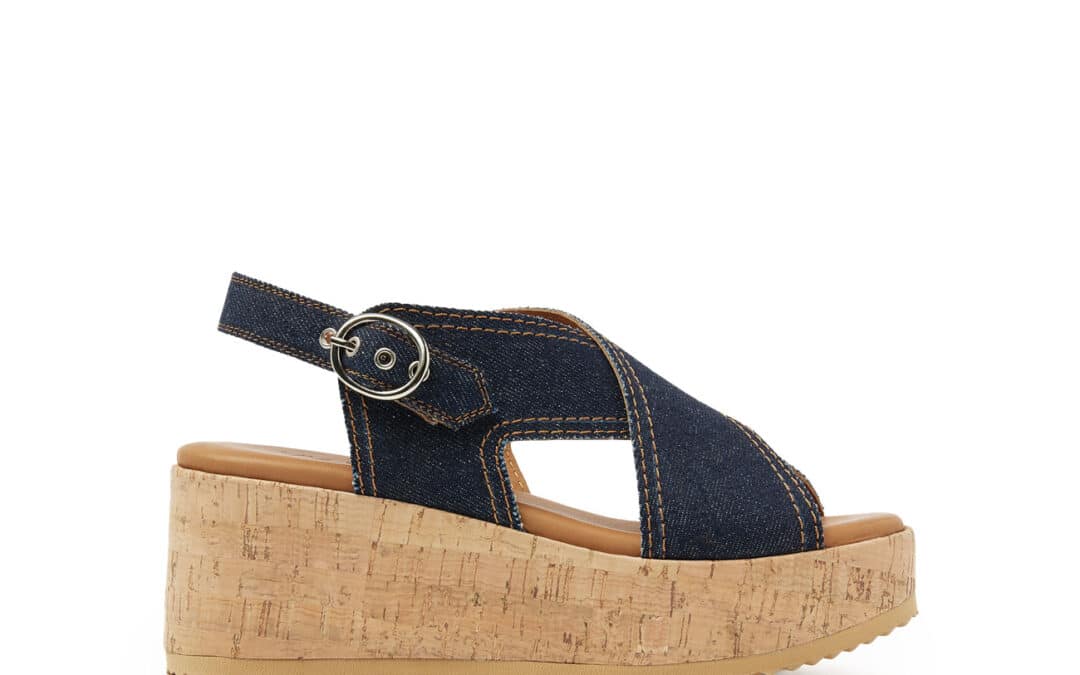 Via vai – 62080 – Sissel capri blue denim sandaal