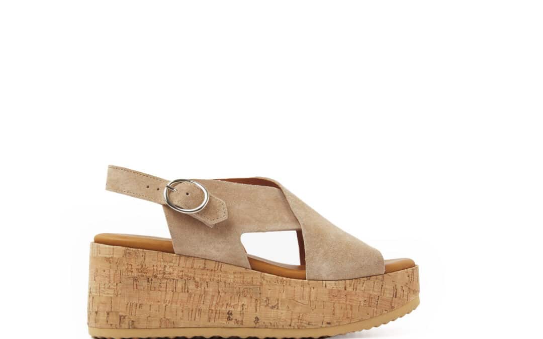 Via vai – 58006 – Sissel raise beige suede sandaal