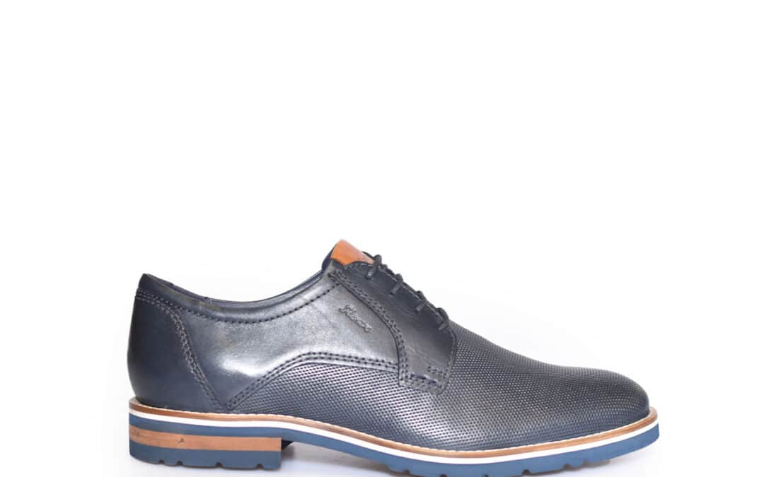 Sioux – Rostolo 704 – donkerblauwe leer veterschoen
