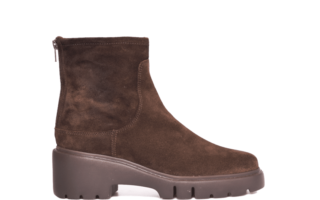 Unisa – Jorge – Donkerbruin suede enkellaars