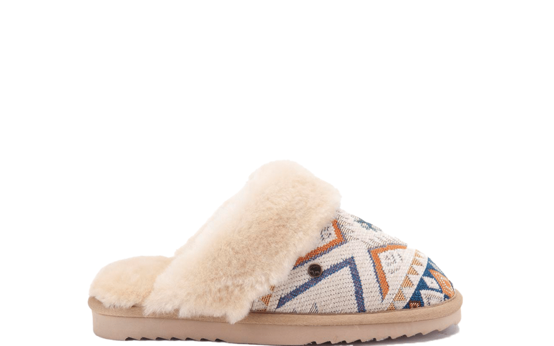 Warmbat – Collie – Print woven stone pantoffel