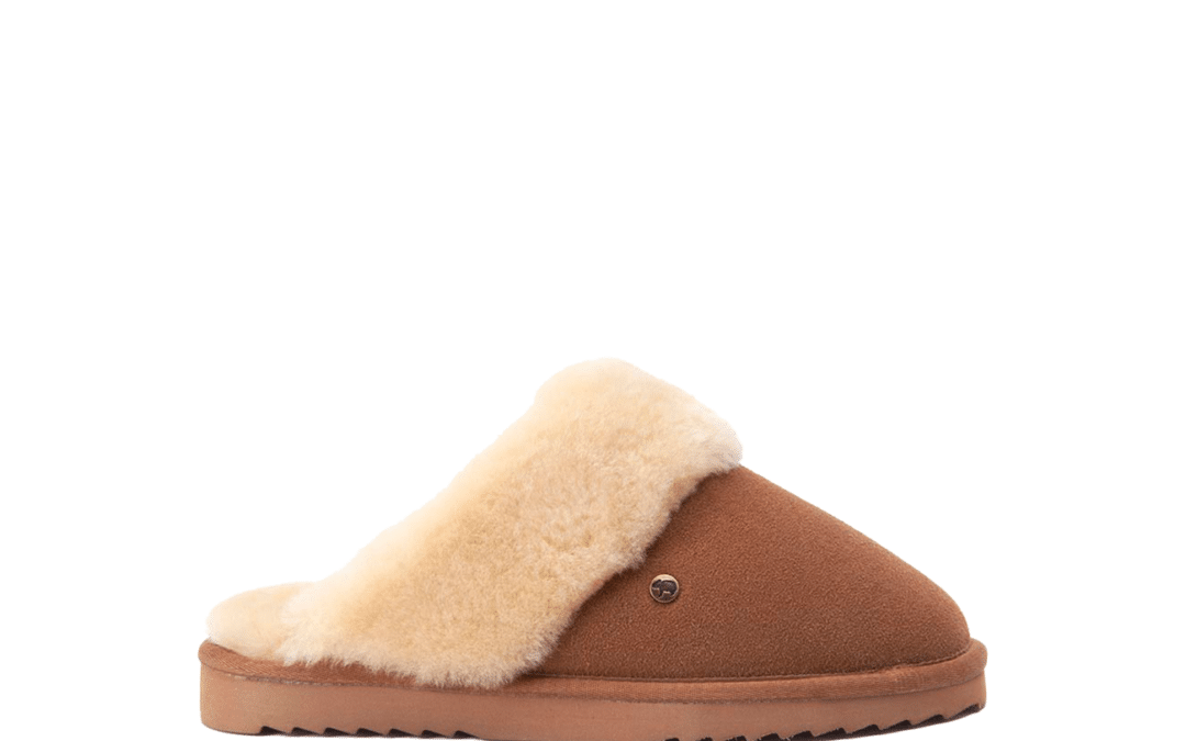 Warmbat – Flurry – Cognac suede pantoffel