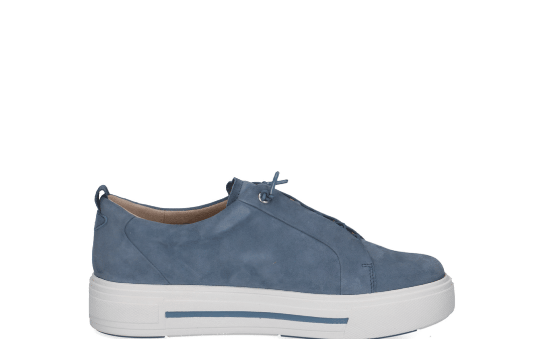 Caprice – 9-23709-44 – Licht blauw suede instap sneaker