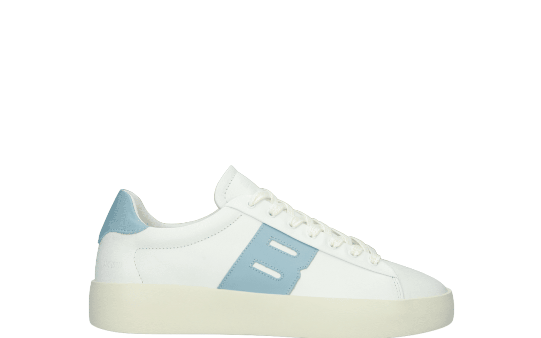 Blackstone – DL447 – Skarn ray – Wit bleu leer sneaker