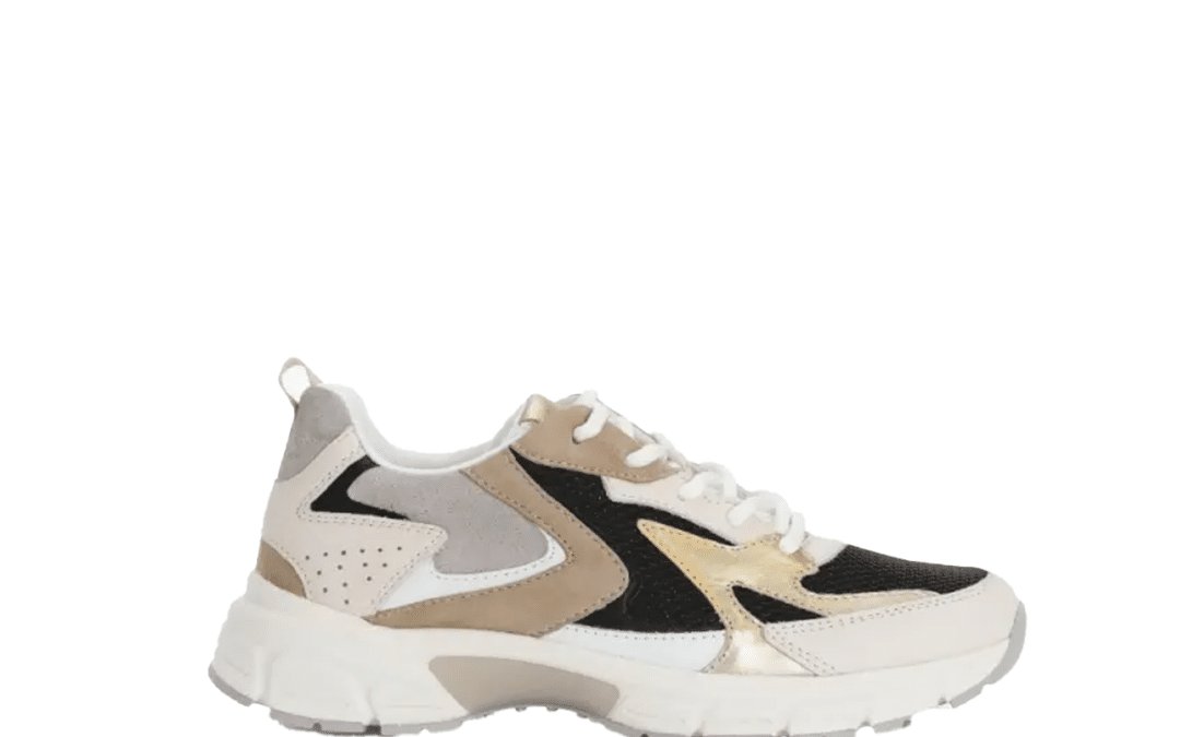 Gabor 66.606.39 – Beige zwart multicolour sneaker