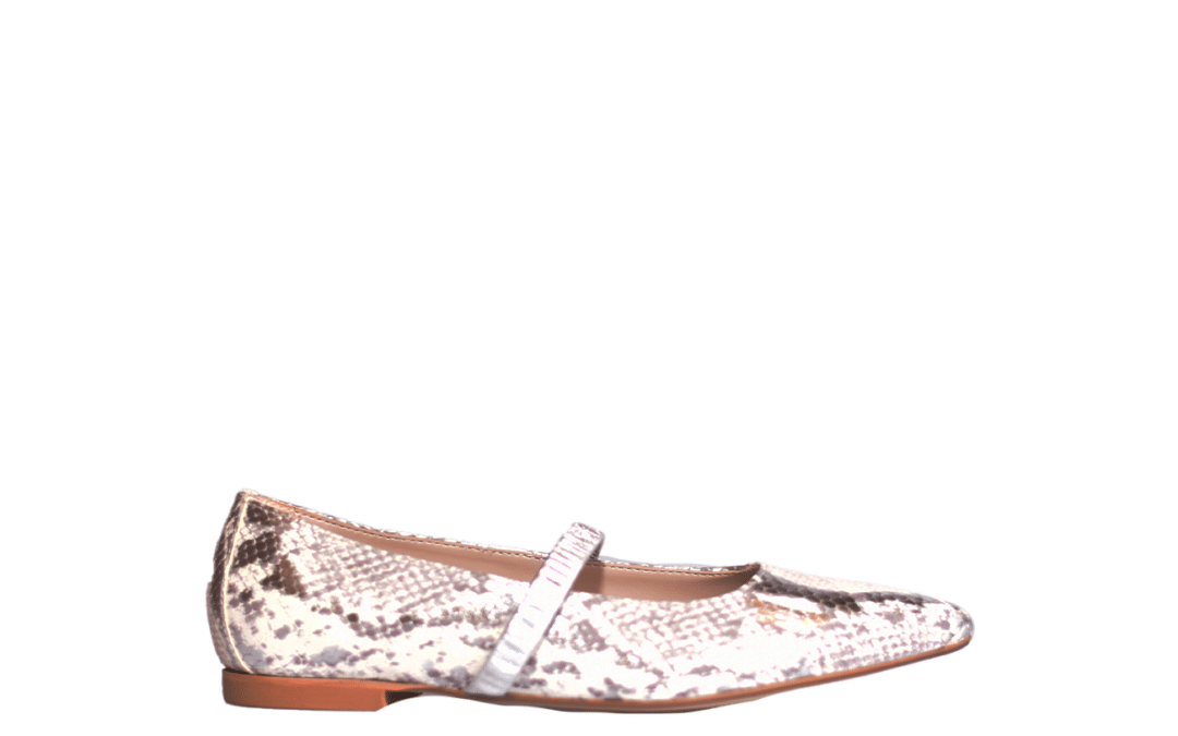 Antonio Paolo – Zilver reptiel print ballerina