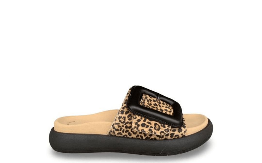 Gabor – 63.751.32 – Loepard – Zwart leer slipper