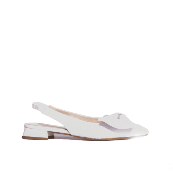 Mirella - Wit leer slingback pump