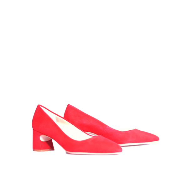 Unisa - Lesat - Rood chili suede pump - Afbeelding 2