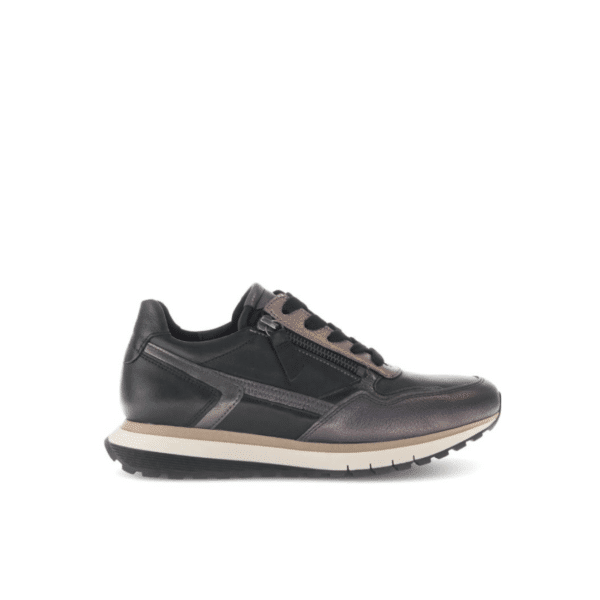 Gabor - 76.378.57 - Zwart leer multi colour sneaker