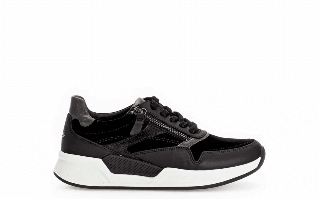 Gabor – 76.957.37 – Zwart leer – combi sneaker