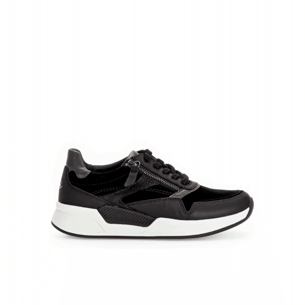 Gabor - 76.957.37 - Zwart leer - combi sneaker