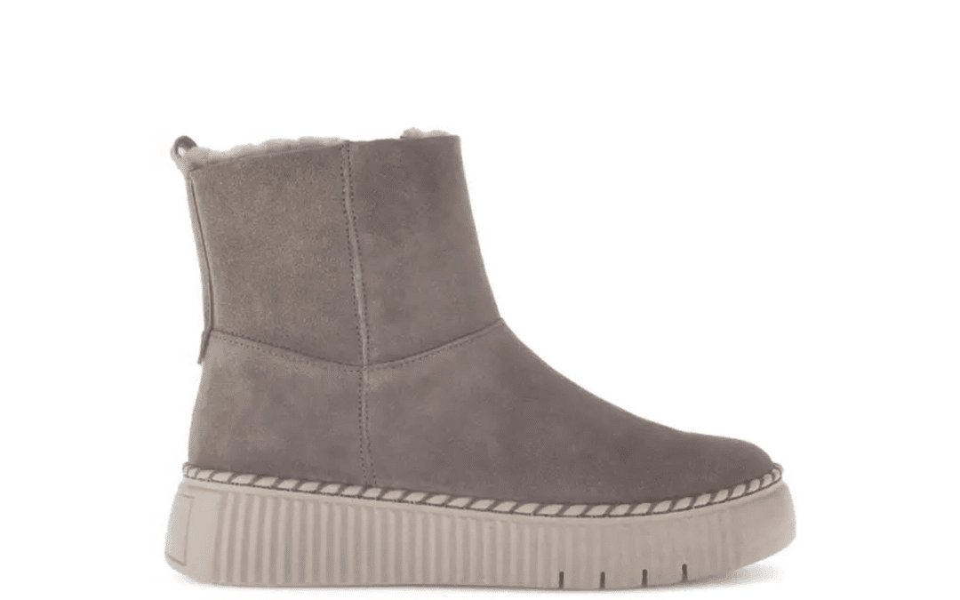 Gabor – 73.542.18 – Taupe mohair suede enkellaars warm gevoerd