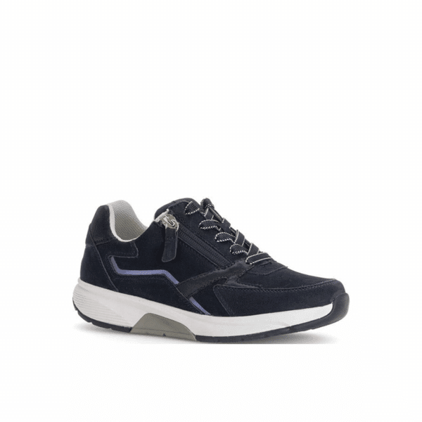 Gabor - 76.878.66 - Blauw suede - combi sneaker - Afbeelding 2