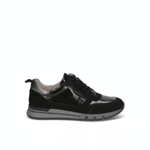 Caprice - 9-23756 - Zwart suede - lak leer combi sneaker