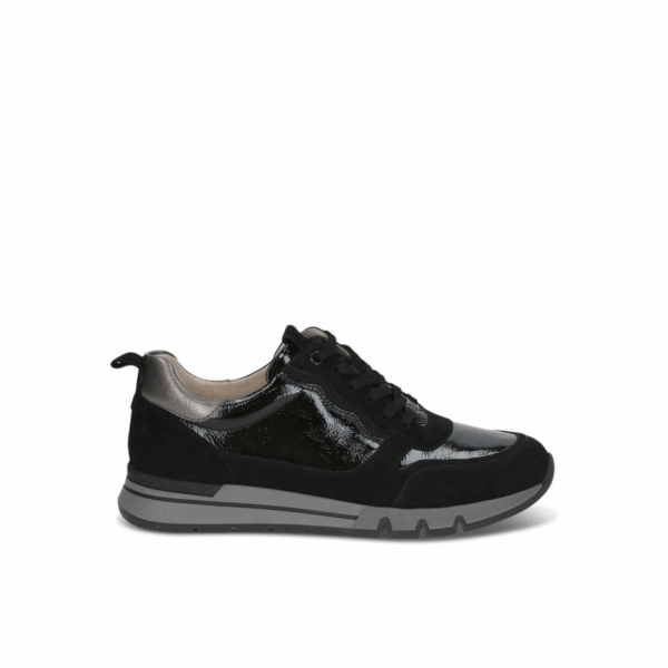 Caprice - 9-23756 - Zwart suede - lak leer combi sneaker