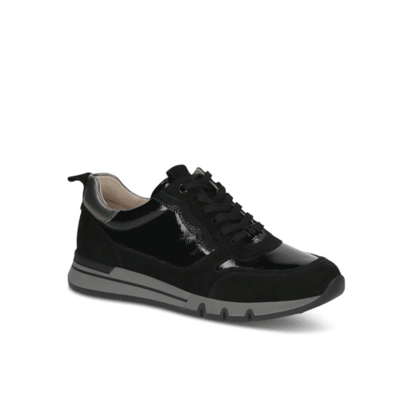 Caprice - 9-23756 - Zwart suede - lak leer combi sneaker - Afbeelding 2