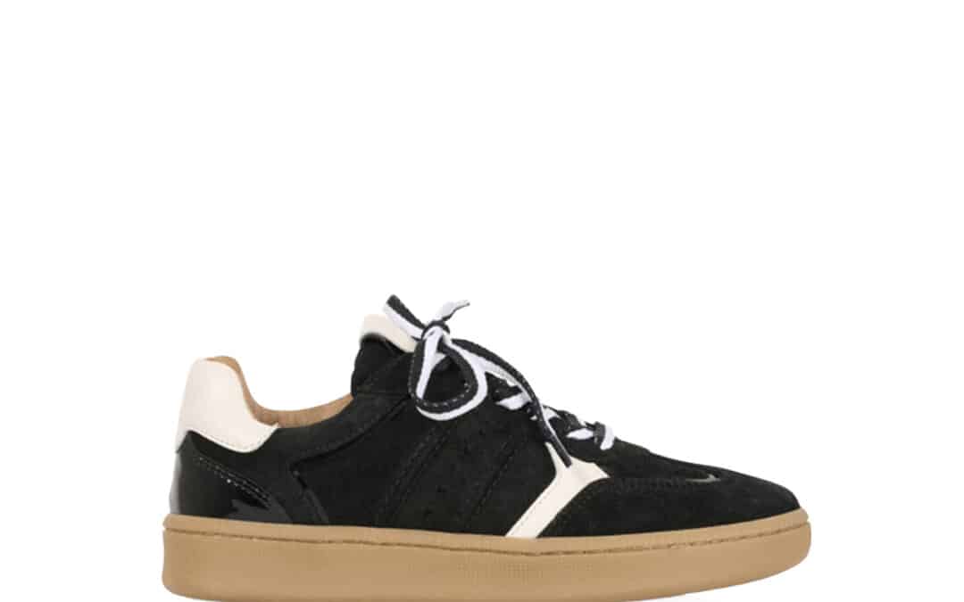 DWRS – Mirabel verniz – Zwart suède sneaker