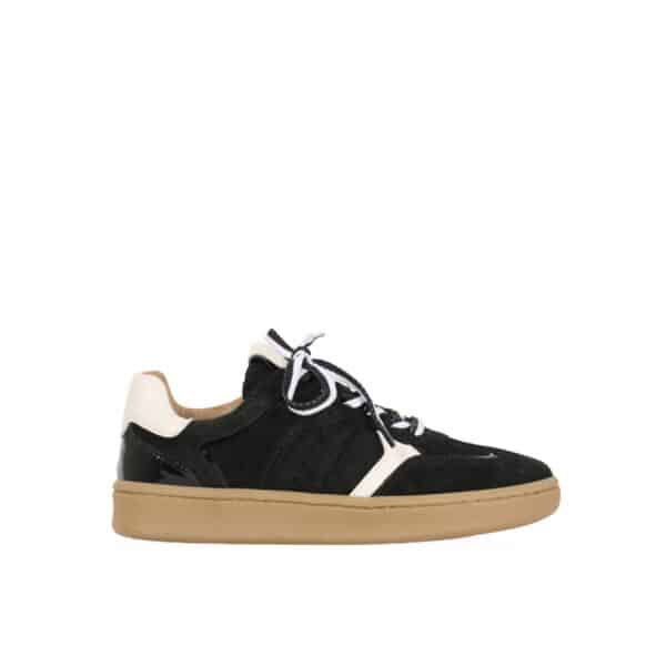 DWRS - Mirabel verniz - Zwart suède sneaker