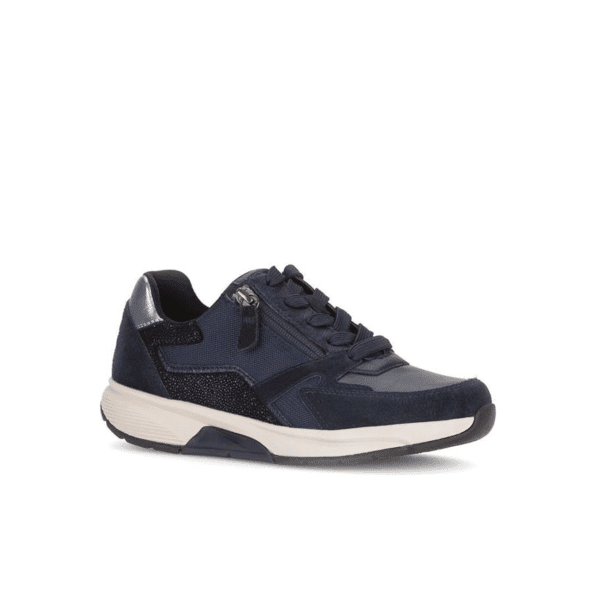 Gabor - 76.878.66 - Blauw suede- leer - combi sneaker - Afbeelding 2