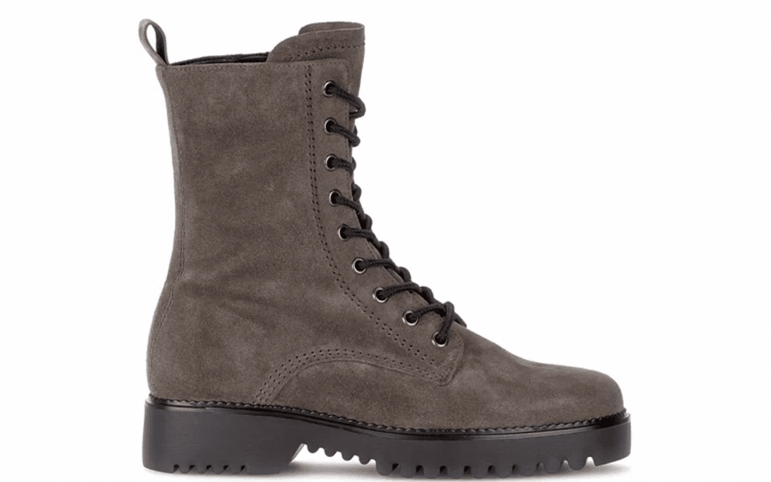 Gabor – 72.755.30 – Taupe (mohair) suede veterboot