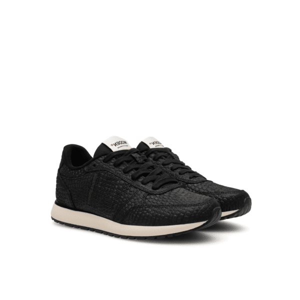 Woden - Ronja croco - Zwart leer croco print sneaker - Afbeelding 2